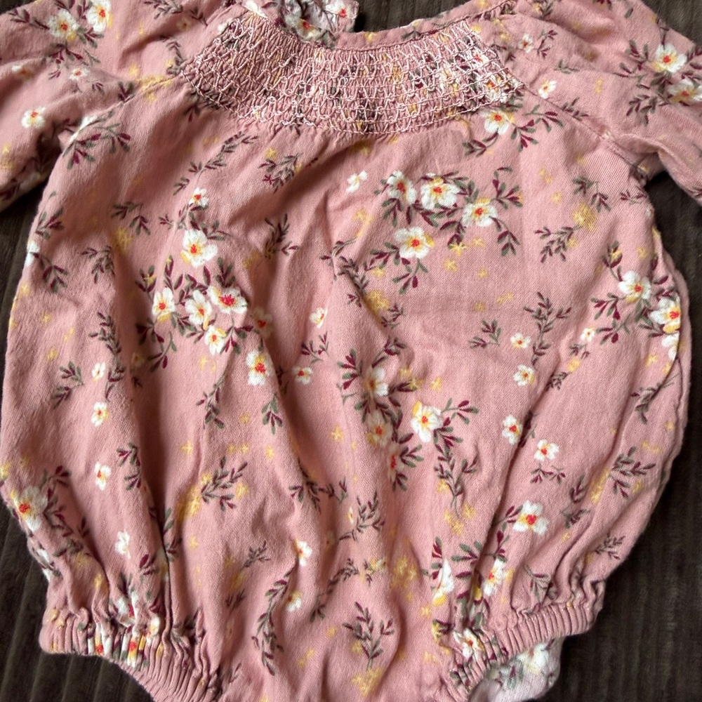 Old Navy Pink Floral Baby Outfit